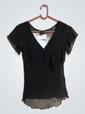 Black Sheer Top