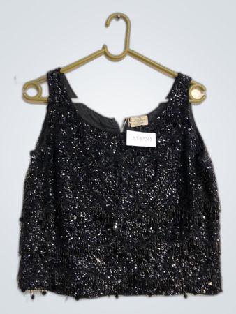 Sequined Black Top