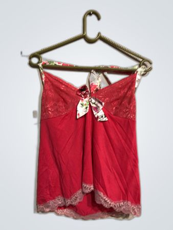 Red Lace Trim Camisole