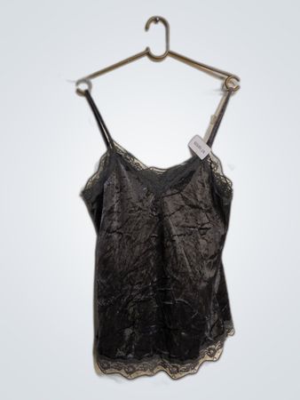 Tezenis Black Lace Trim Cami Top