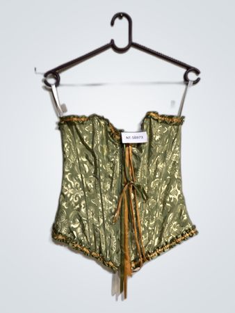 Green Corset with Floral Pattern