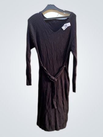 Brown Ribbed Dress