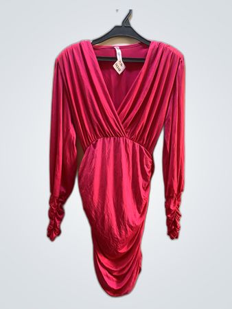 Pink Long-Sleeve Dress
