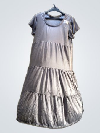 FaithVintage Tiered Gray Dress