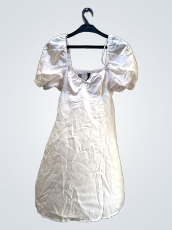White Short Sleeve Dress