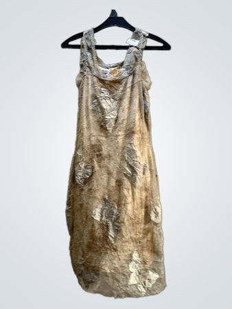 Fairground Crinkled Sleeveless Midi Dress