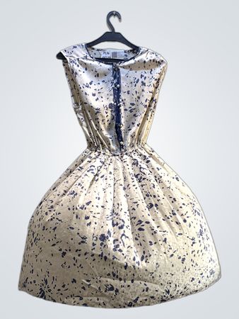 Blue and White Floral Dress