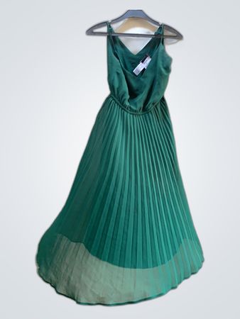 ASOS DESIGN Green Pleated Dress
