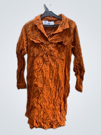 Old Navy Burnt Orange Corduroy Shirt Dress