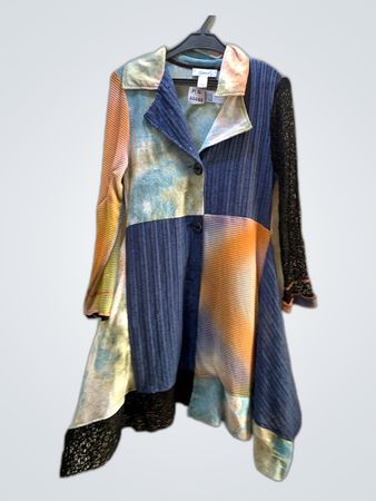 Aneco.A Tie-Dye Long Sleeve Vest