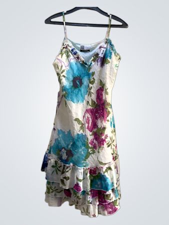 FaithVintage Floral Ruffled Dress