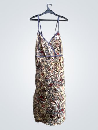 Paisley Print Spaghetti Strap Midi Dress