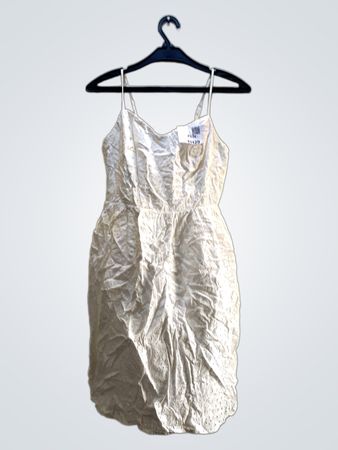 White Eyelet Spaghetti Strap Mini Dress