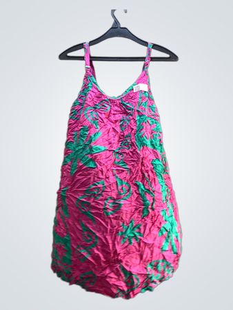 Pink and Green Floral Jumpsuit