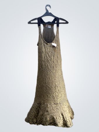 LCONNECT Striped Knit Mini Dress