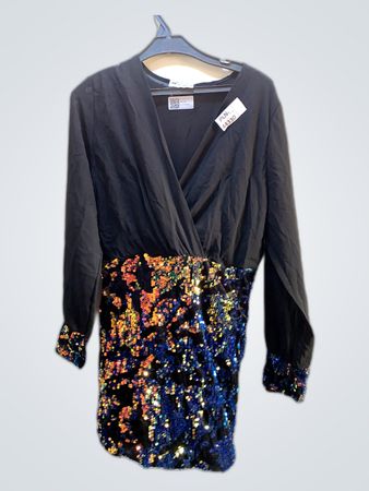 Black Sequined Dress
