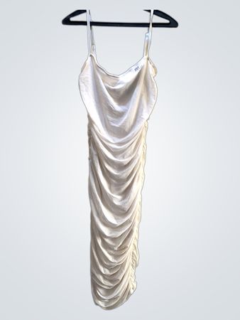 White Ruched Dress
