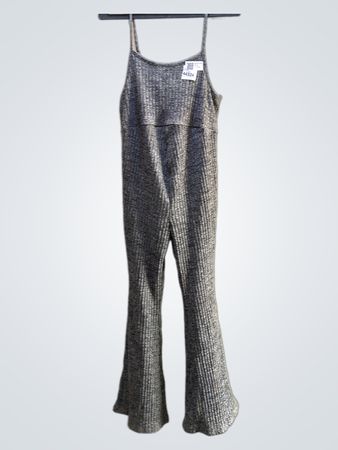 Gray Knit Jumpsuit