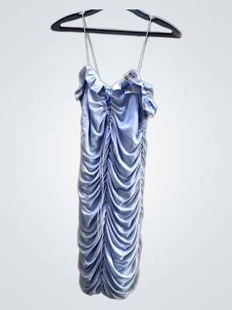 Light Blue Ruffled Mini Dress