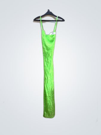 Neon Green Lace Maxi Dress