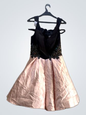 Blush Black and Pink Beaded Mini Dress