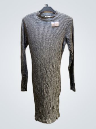Gray Long-Sleeve Knit Top