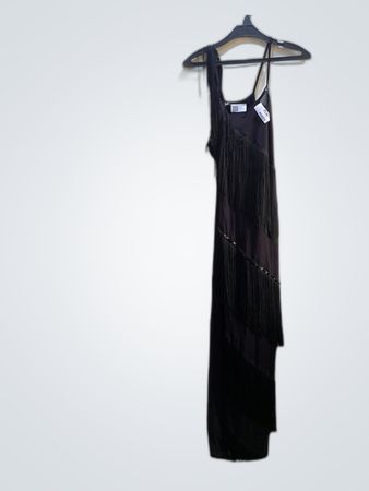 Joe Inferno Black Fringe Maxi Dress