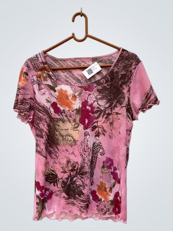 Pink Floral Blouse