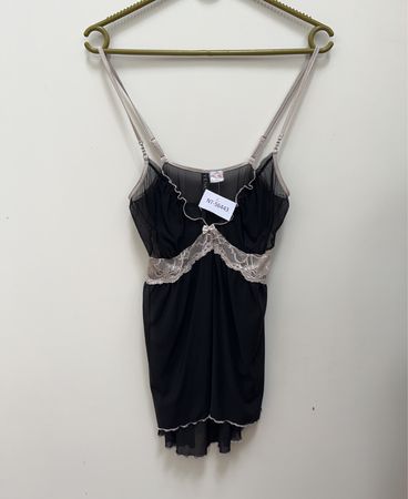 Venus Black Lace Trim Chemise