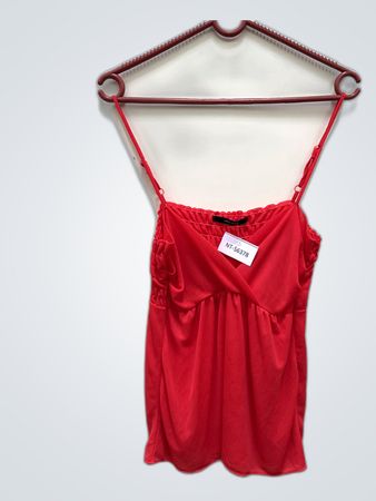 Vero Moda Red Ruffled Cami Top