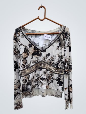 Blouse with Floral Pattern