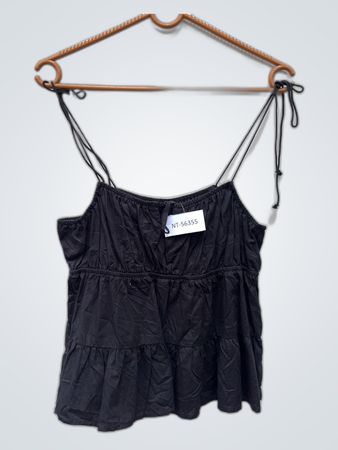 Unbranded Black Ruffle Cami Top
