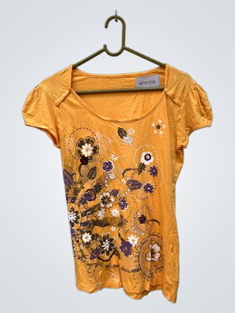 Yellow Floral Short Sleeve Shirt