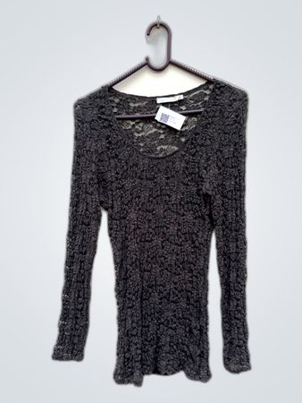 Good Look Black Lace Long Sleeve Blouse