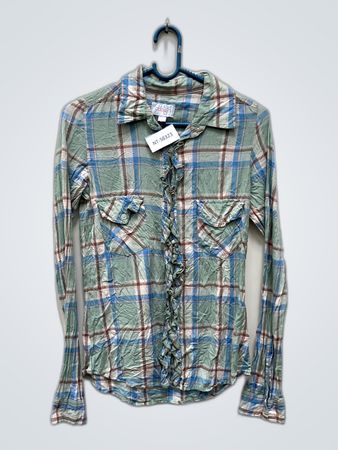poolgirl Green Plaid Long-Sleeve Shirt