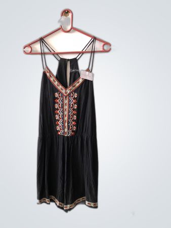Black Embroidered Dress