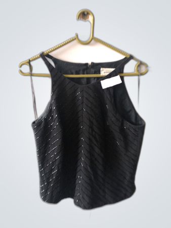 Principles Black Sequined Cami Top