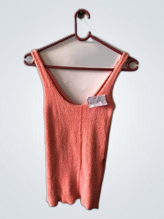 Coral Terry Cloth Cami Top