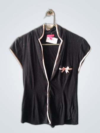 Betsey Johnson Black Kimono-Style Top