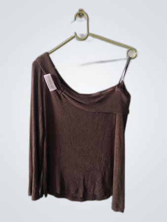 Brown Asymmetrical Top