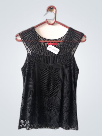 SAHARA Black Lace Sleeveless Top