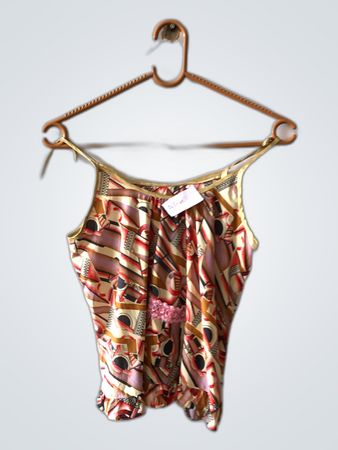 Women's Spaghetti Strap Top with Abstract Pattern