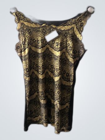 Black and Gold Lace Dress