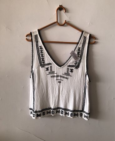 Celesta White Embroidered Top