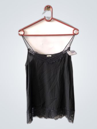 Black Lace Trim Camisole