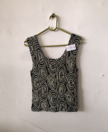 Unbranded Black and White Knit Tank Top
