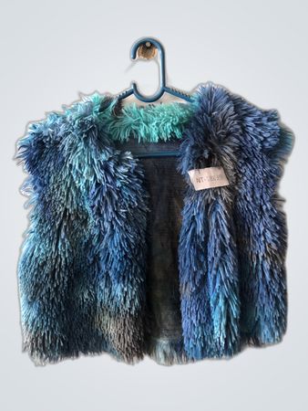 Unbranded Teal Faux Fur Vest