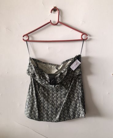 Naf Naf Black and White Patterned Top