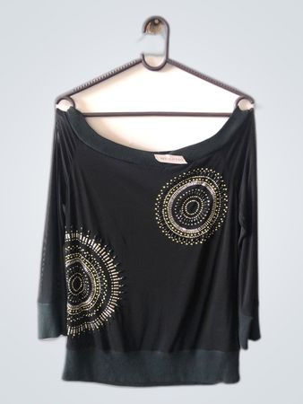 Privilège Off-Shoulder Beaded Top