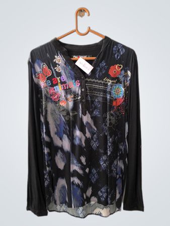 Desigual Printed Long-Sleeve Blouse